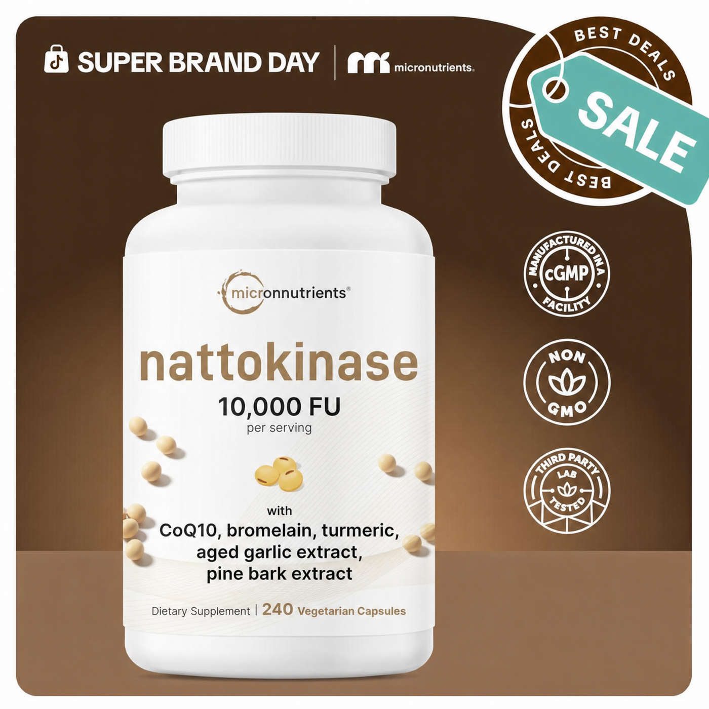 Nattokinase 10,000 FU Complex